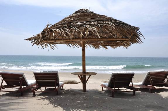 Praia em Mancora, no litoral norte do Peru